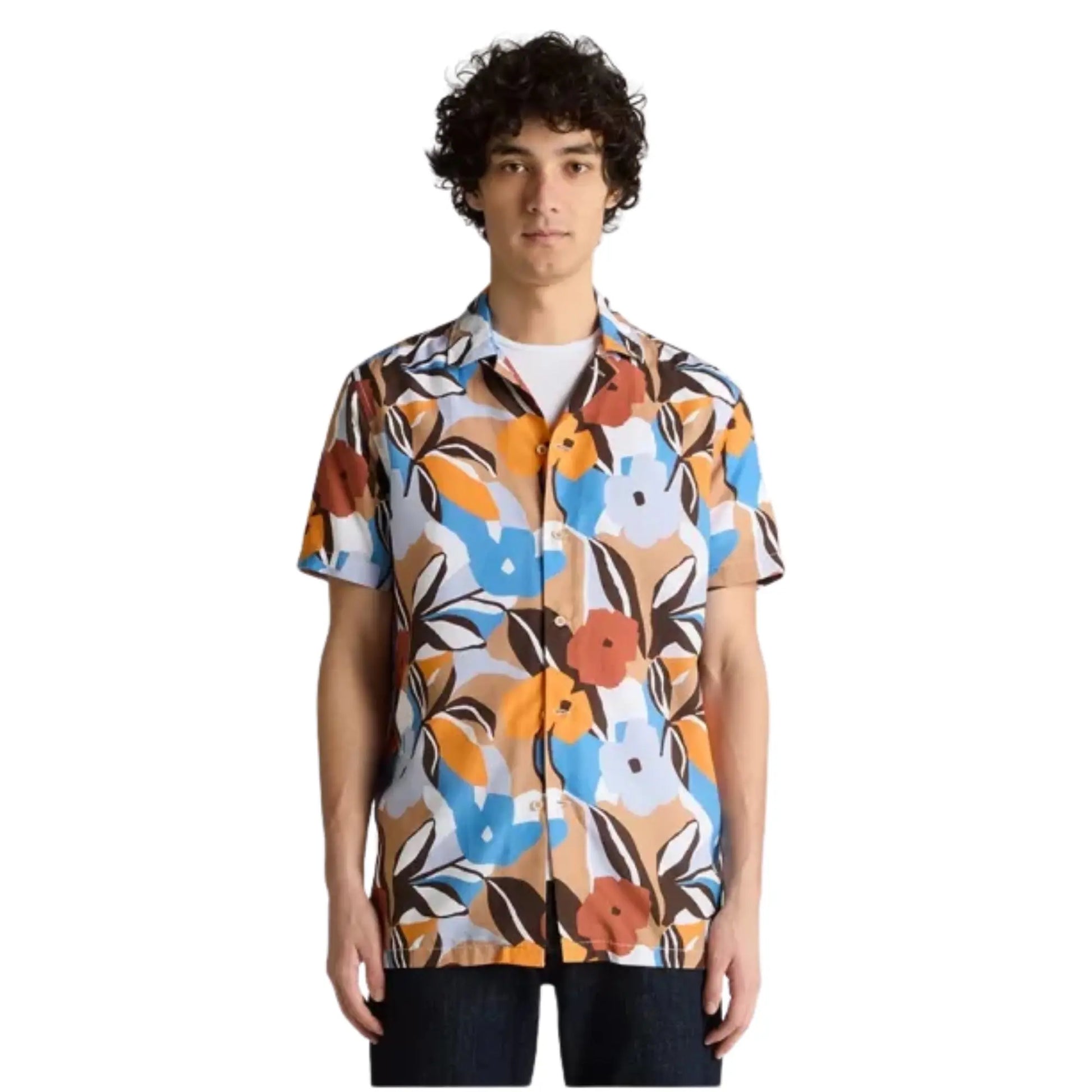 Buy Remus Uomo Abstract Print Short-Sleeve Shirt - Multi | Short-Sleeved Polo Shirtss at Woven Durham