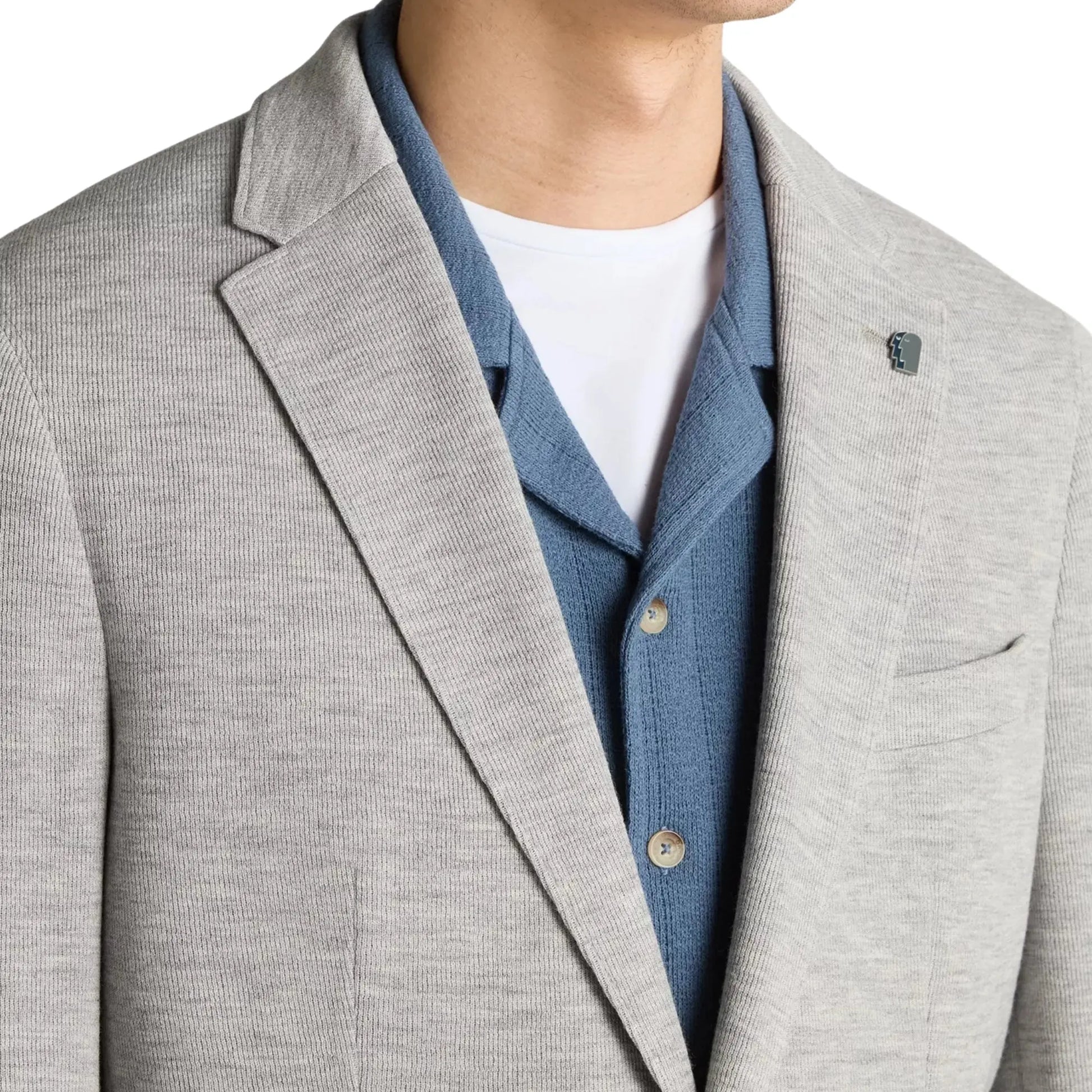 Buy Remus Uomo Antoni Patch Pocket Blazer - Light Grey | Blazerss at Woven Durham