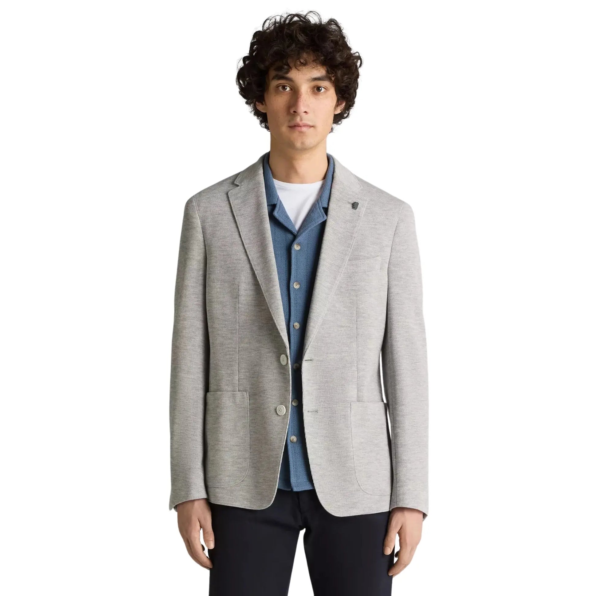 Buy Remus Uomo Antoni Patch Pocket Blazer - Light Grey | Blazerss at Woven Durham