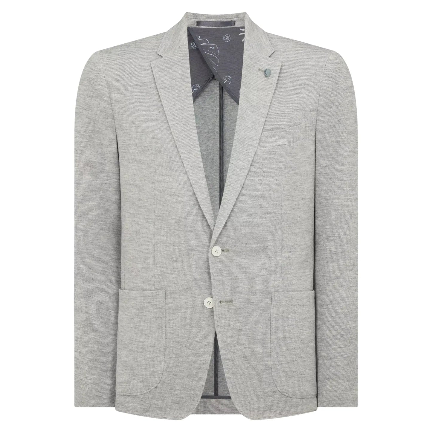 Buy Remus Uomo Antoni Patch Pocket Blazer - Light Grey | Blazerss at Woven Durham