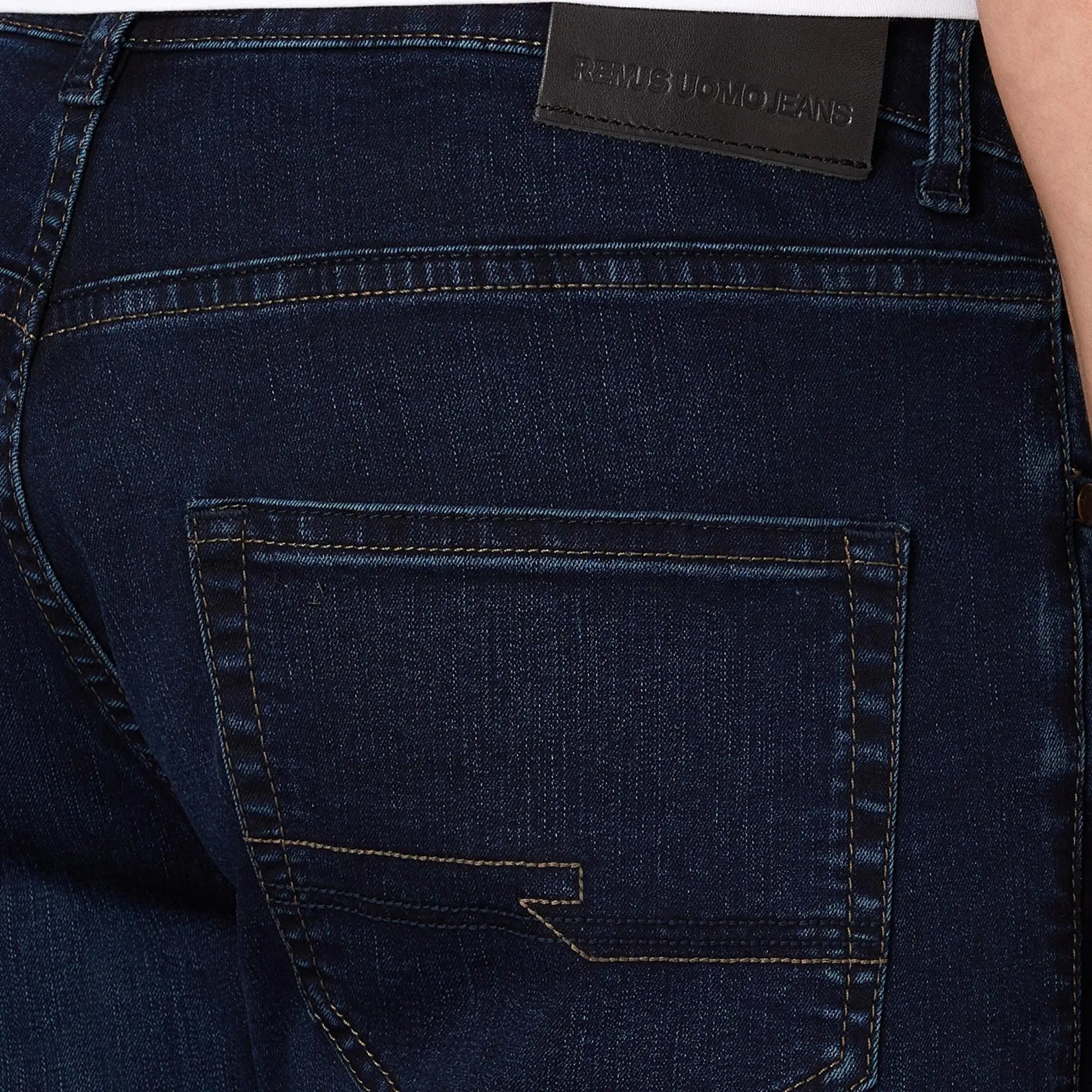 Buy Remus Uomo Apollo Slim Leg Stretch Jean - Navy | Jeanss at Woven Durham