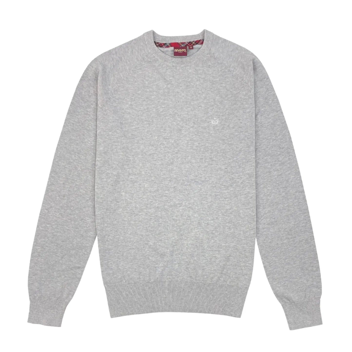 Buy Merc London Berty Knitted Jumper -Light Grey Marl | Crew-Neck Jumperss at Woven Durham