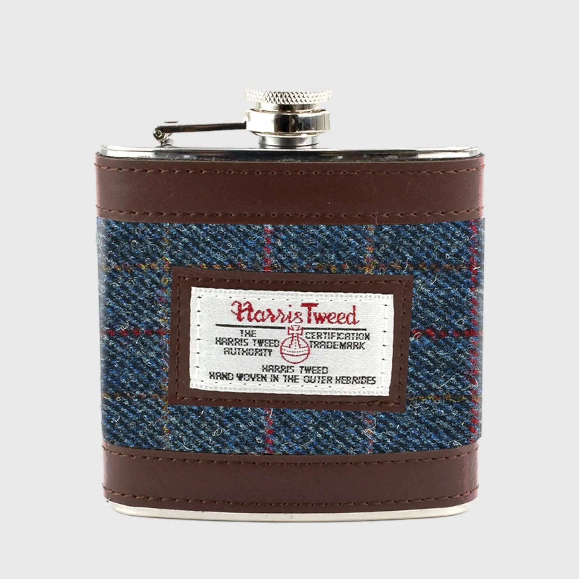 Buy Sophos Blue Harris Tweed 6oz Hip Flask | s at Woven Durham