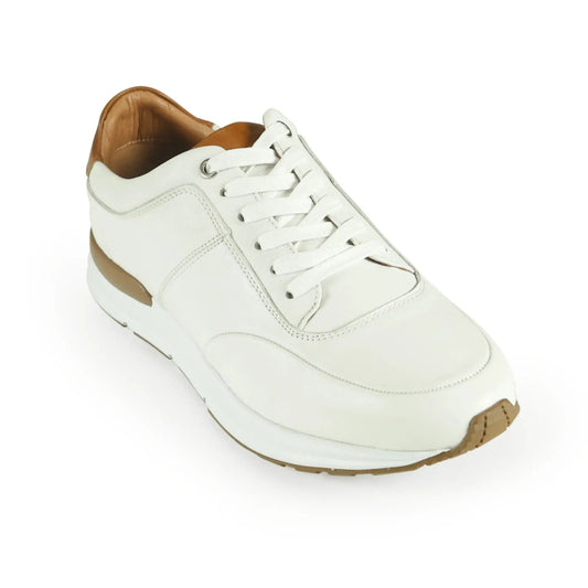 Buy Azor La Mode Calabria Smart Leather Trainer - White | Trainerss at Woven Durham