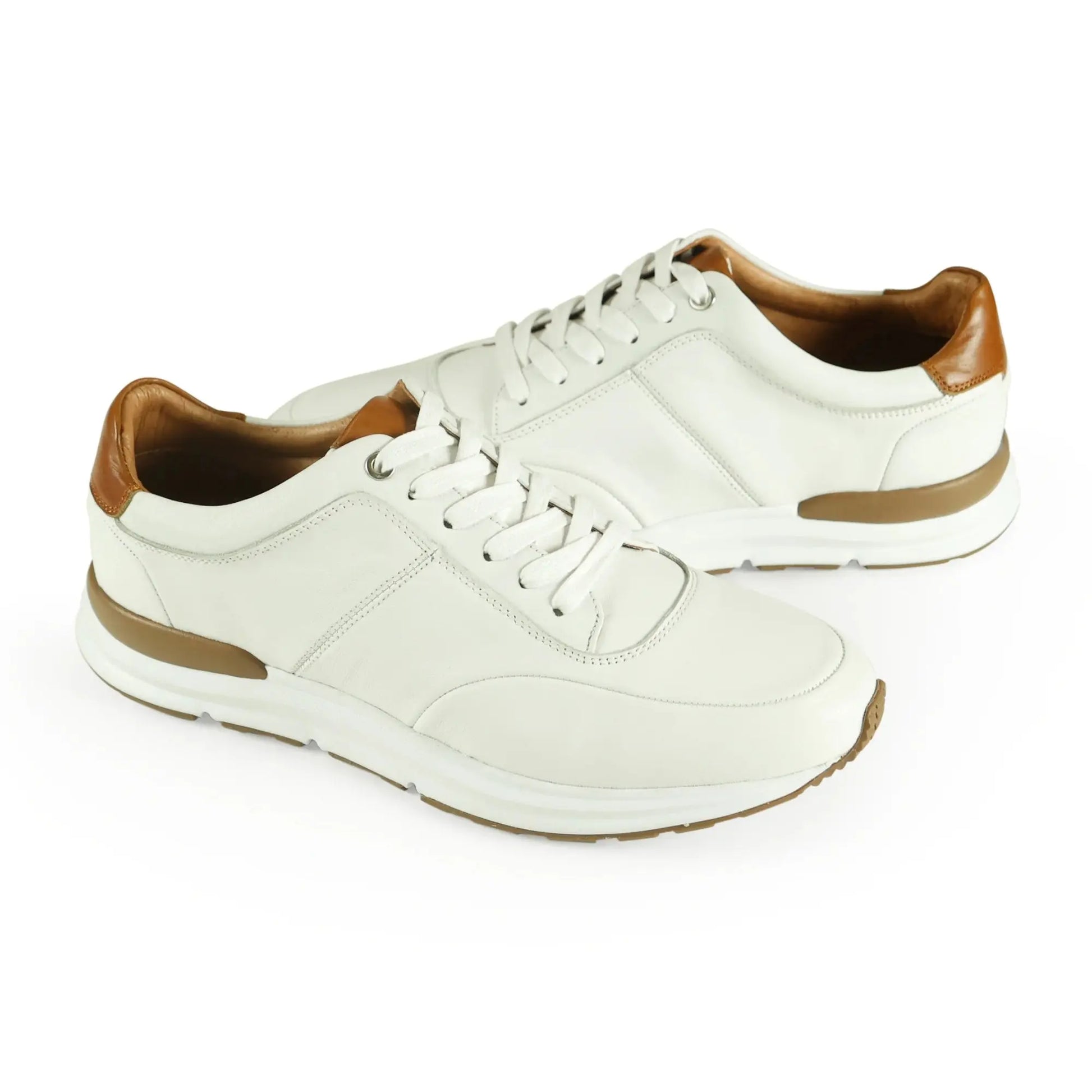 Buy Azor La Mode Calabria Smart Leather Trainer - White | Trainerss at Woven Durham
