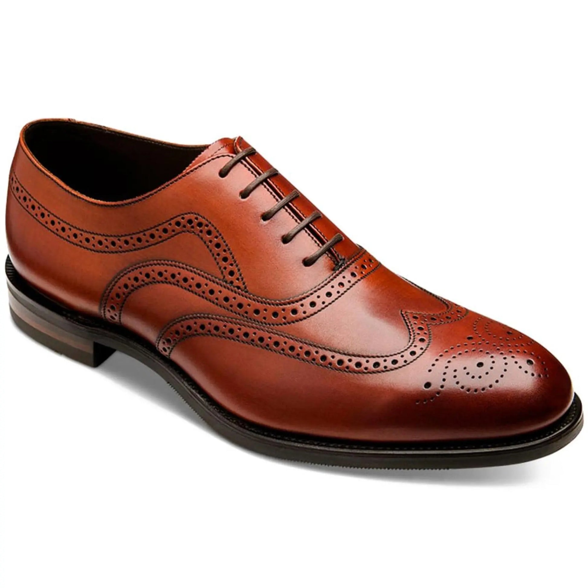 Buy Loake Castlegate Brogue - Mahogany | Oxford Shoess at Woven Durham