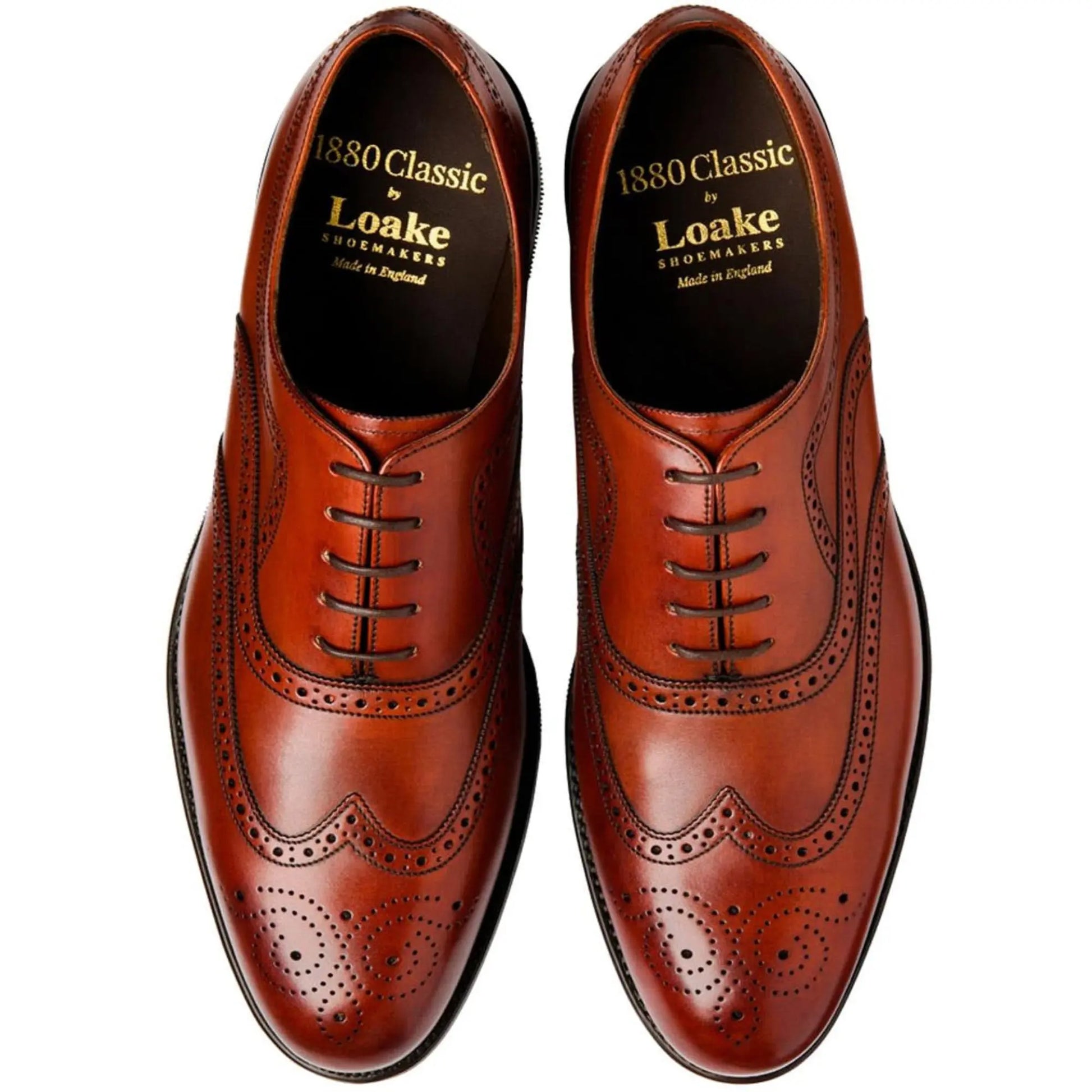 Buy Loake Castlegate Brogue - Mahogany | Oxford Shoess at Woven Durham