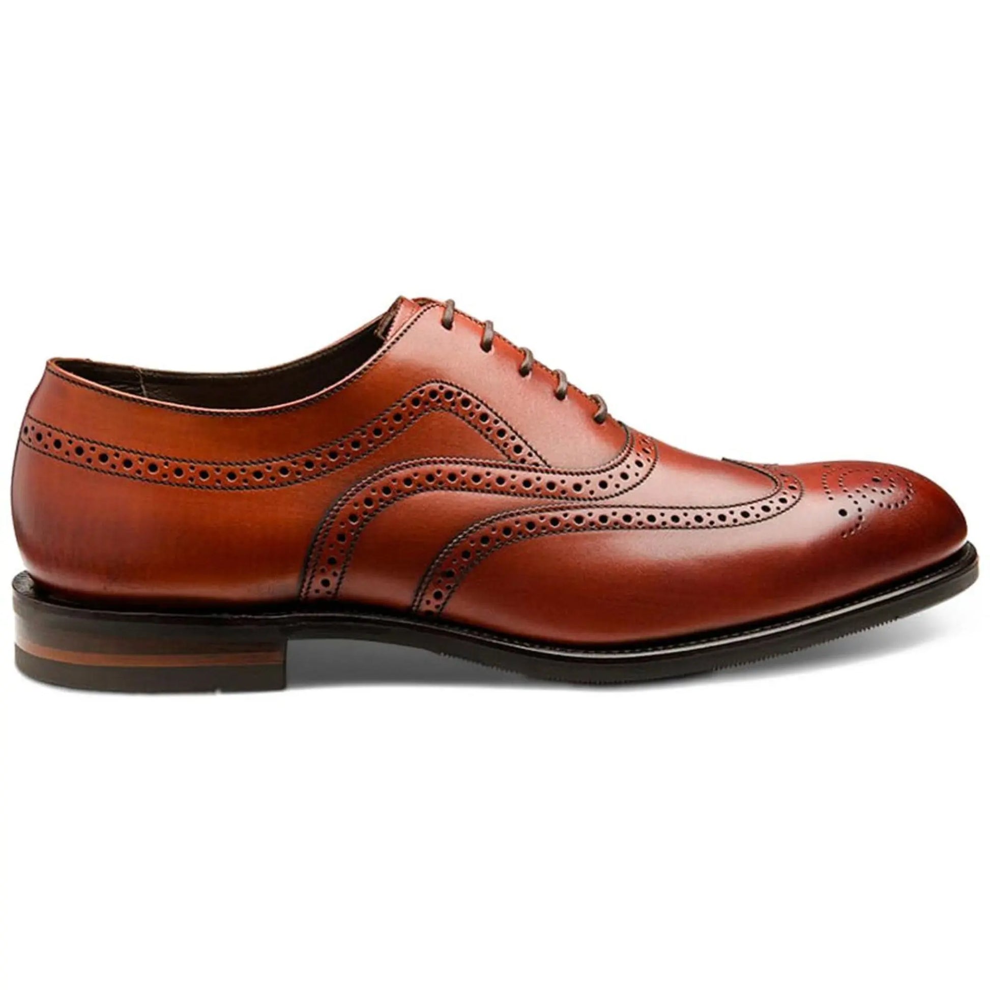 Buy Loake Castlegate Brogue - Mahogany | Oxford Shoess at Woven Durham