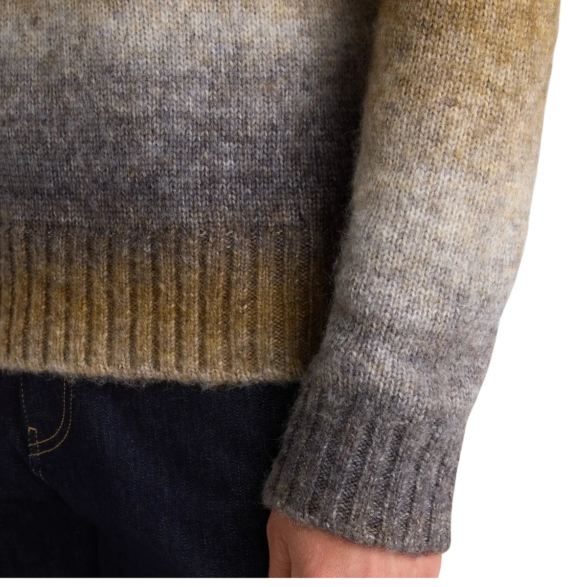 Buy Remus Uomo Crew Neck Wool Blend Grey Sweater | Crew-Neck Jumperss at Woven Durham