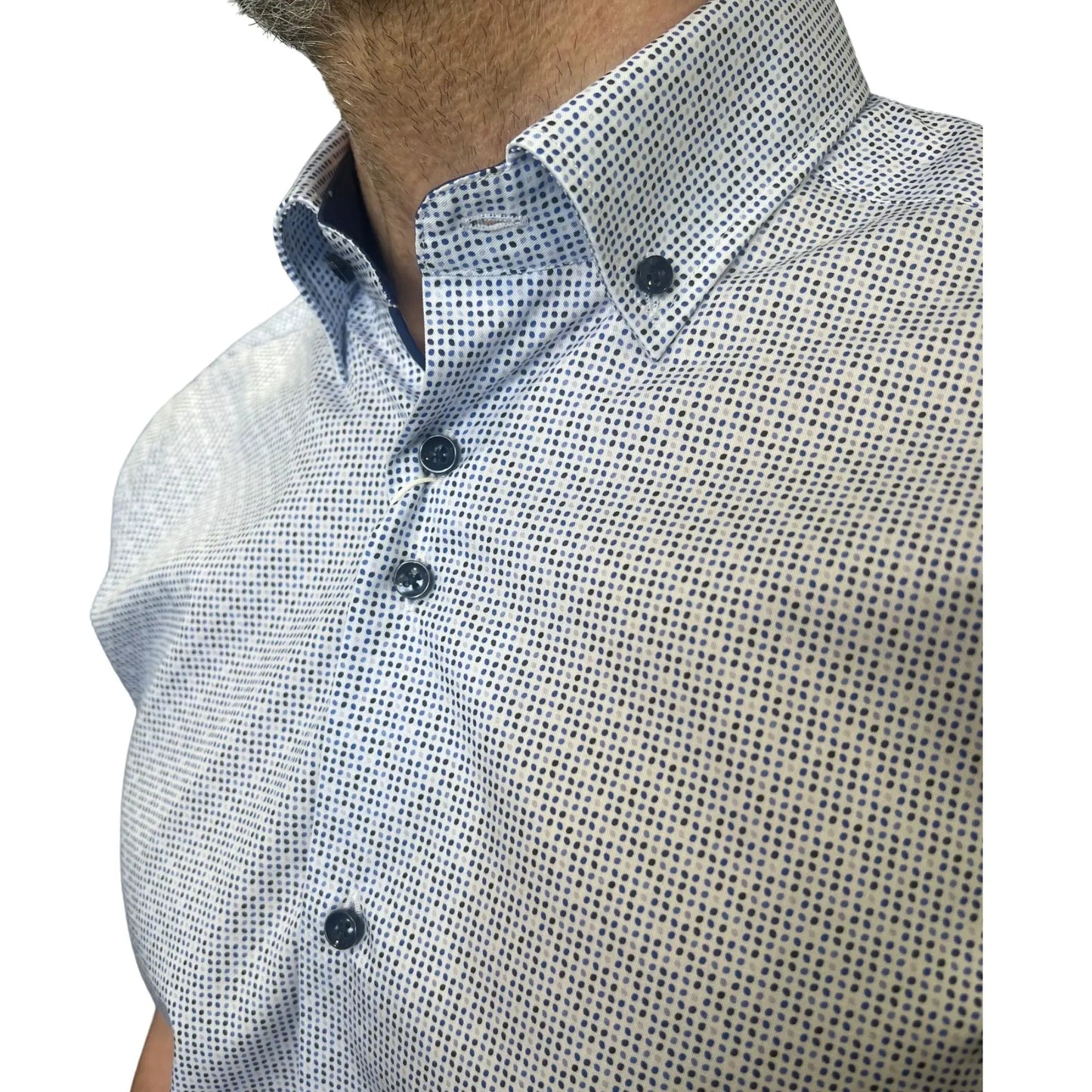 Buy Marnelli Sartoria Dot Pattern Short-Sleeve Shirt - Multi | Long-Sleeved Shirtss at Woven Durham