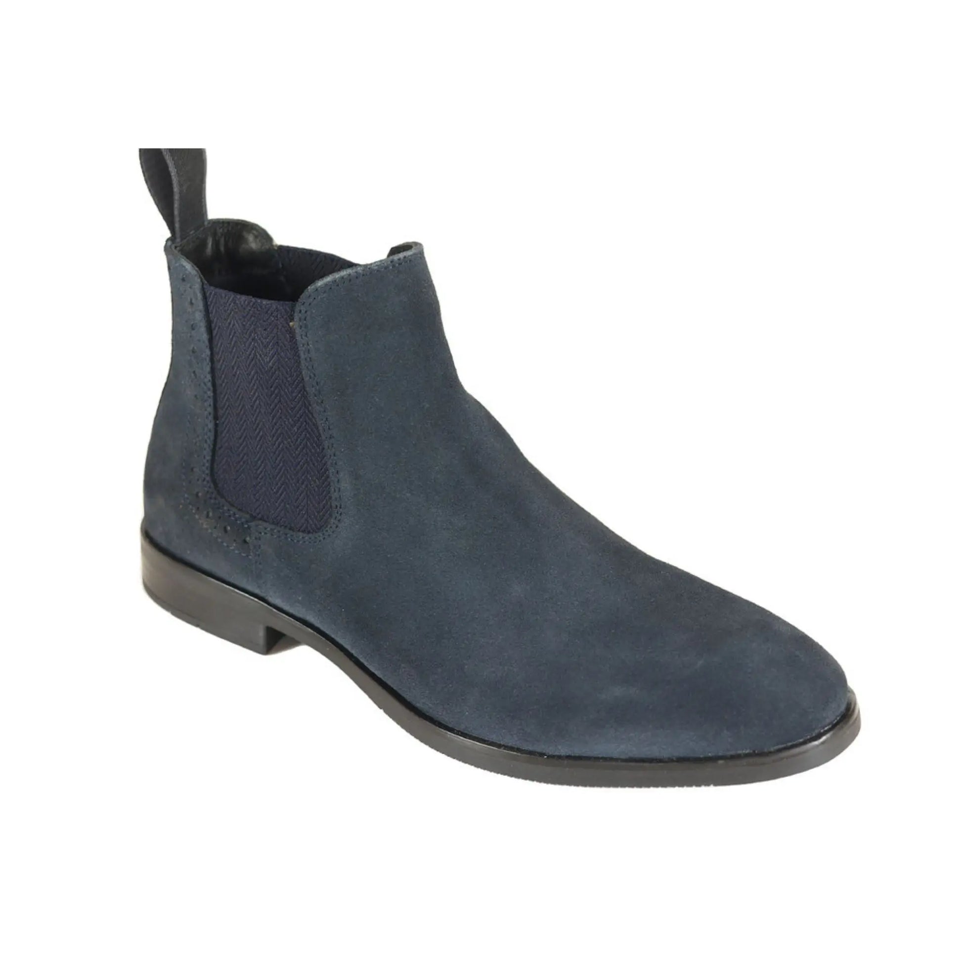 Buy Front Douglas Suede Chelsea Boots - Navy | Chelsea Bootss at Woven Durham