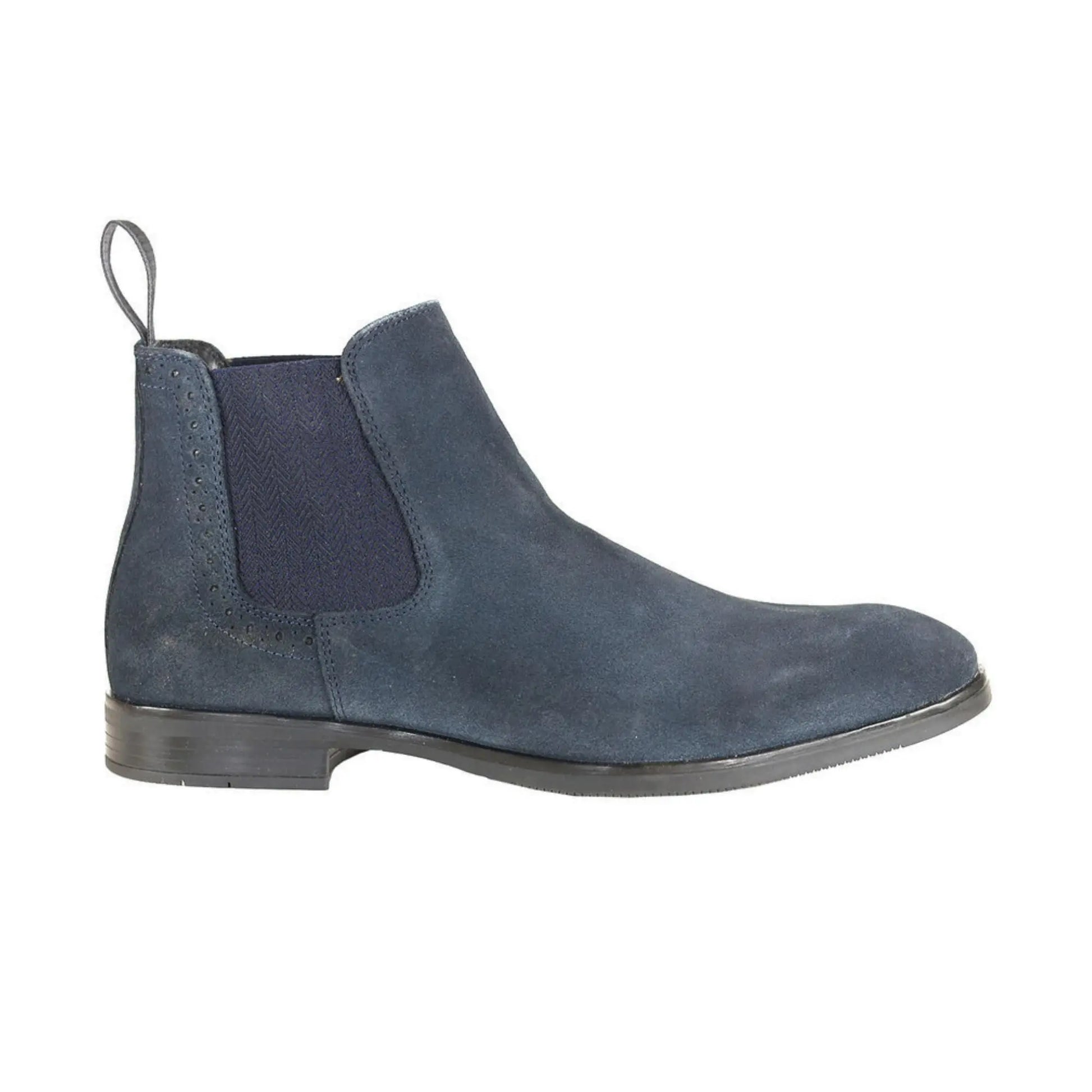 Buy Front Douglas Suede Chelsea Boots - Navy | Chelsea Bootss at Woven Durham