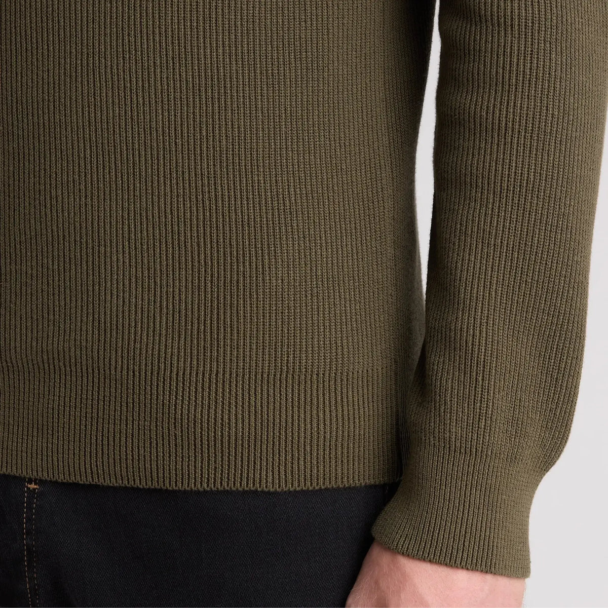 Buy Remus Uomo Forest Green Quarter-Zip Jumper | V-Neck Jumperss at Woven Durham