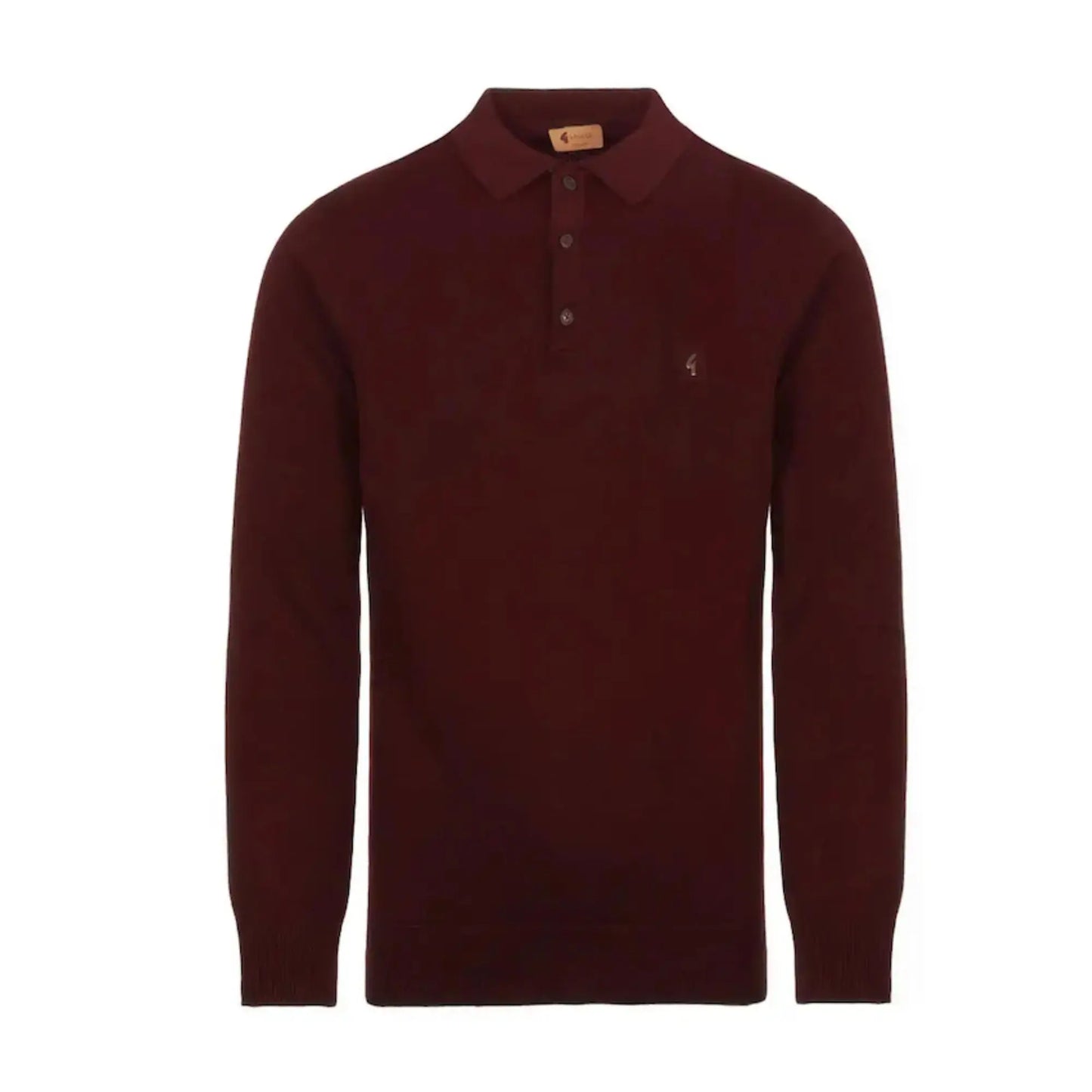 Buy Gabicci Vintage Francesco Port Long-Sleeved Knitted Polo Shirt | Long-Sleeved Polo Shirtss at Woven Durham