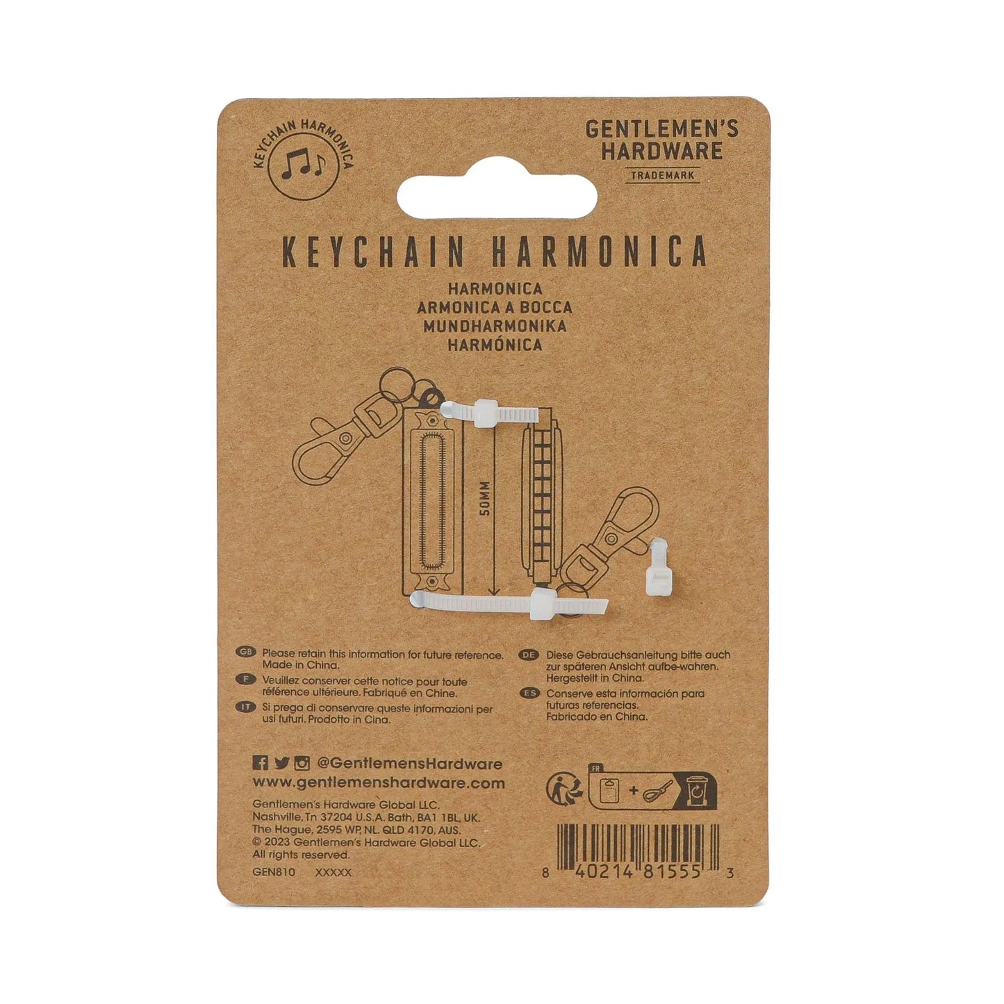 Buy Designworks Collective Gentlemen's Hardware Mini Harmonica | s at Woven Durham