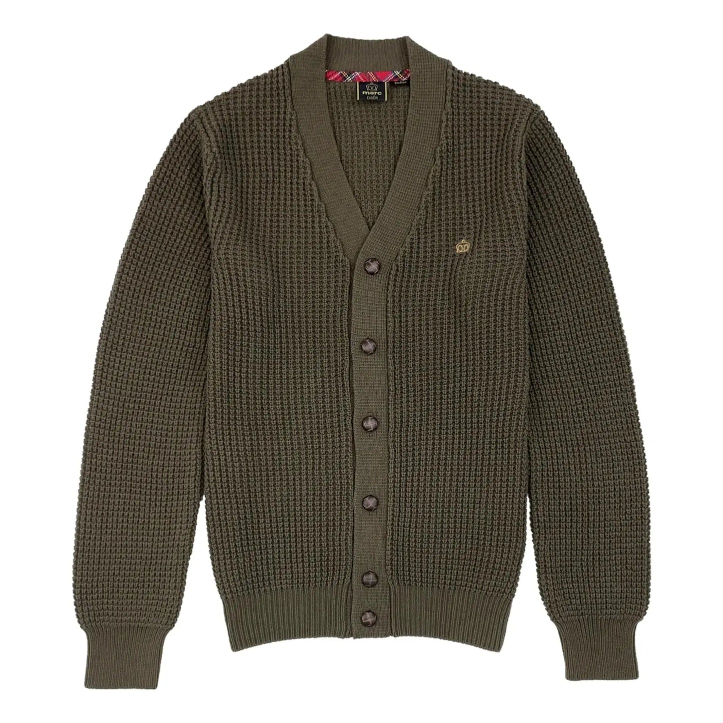 Buy Merc London Grayson Green Chunky Knit Cardigan | Cardiganss at Woven Durham