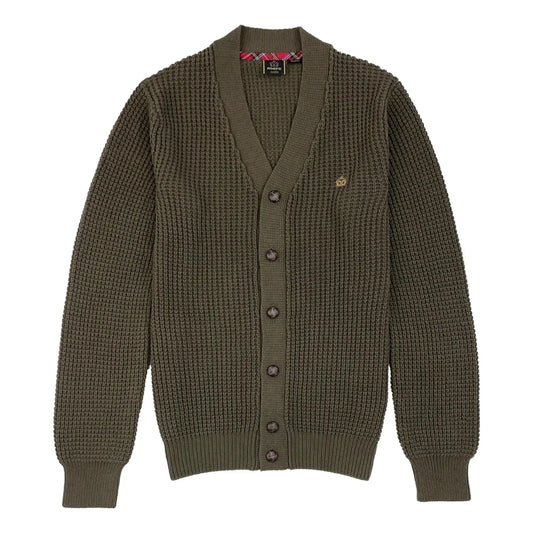 Buy Merc London Grayson Green Chunky Knit Cardigan | Cardiganss at Woven Durham