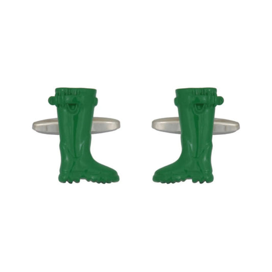 Buy Dalaco Green Wellington Boots Cufflinks | Cufflinkss at Woven Durham