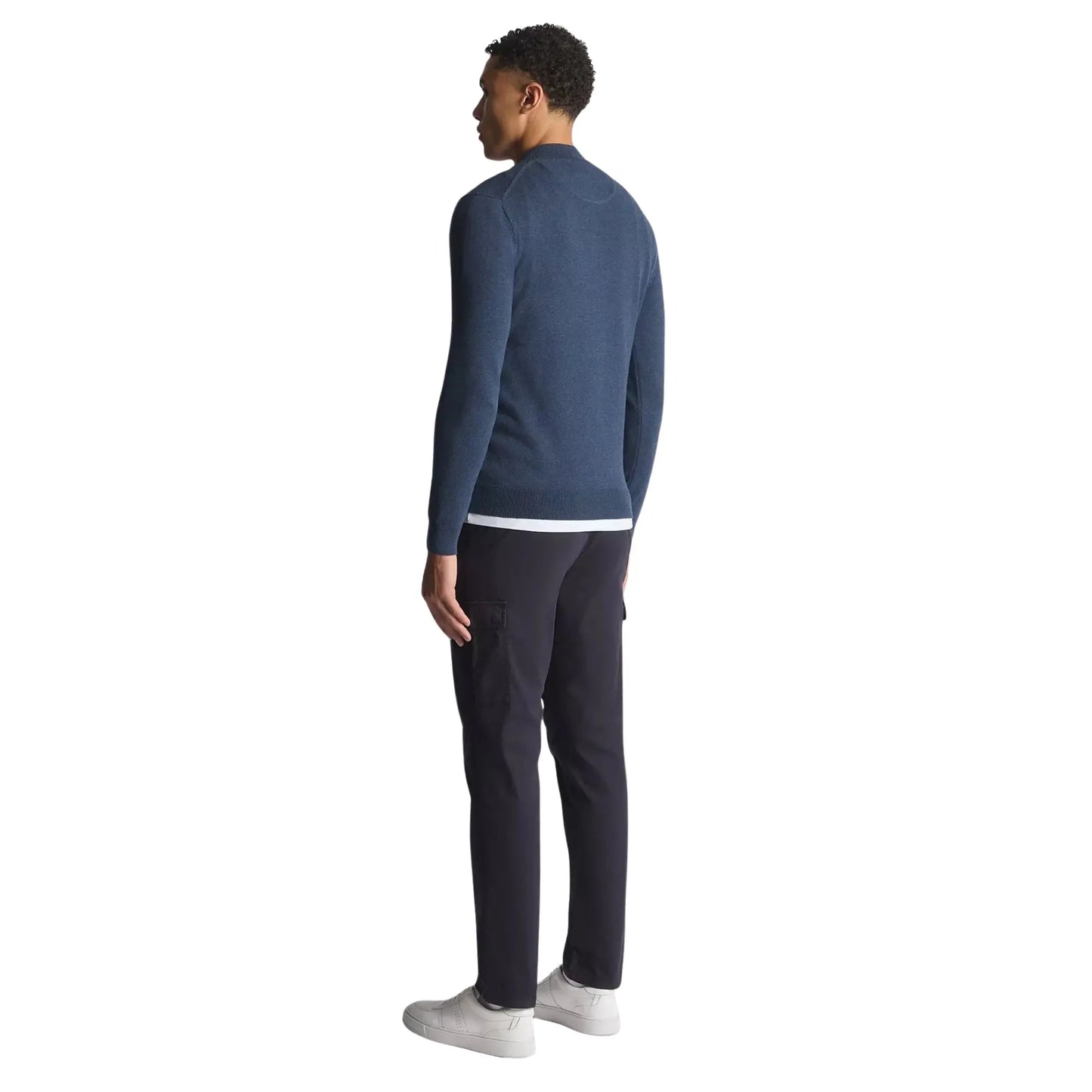 Buy Remus Uomo Half Zip Jumper - Blue | Crew-Neck Jumperss at Woven Durham