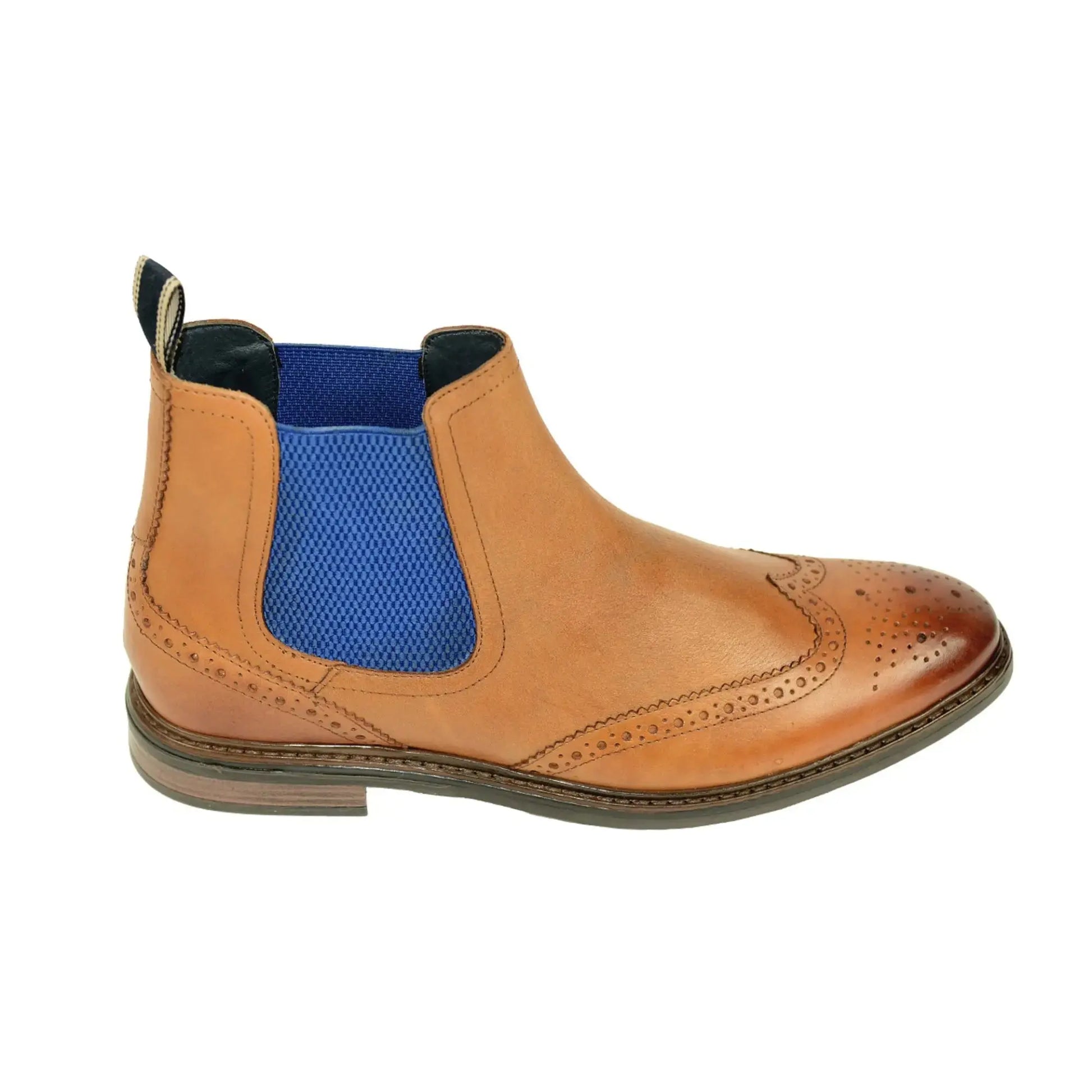 Buy Front Henderson Brogue Chelsea Boots - Tan | Chelsea Bootss at Woven Durham