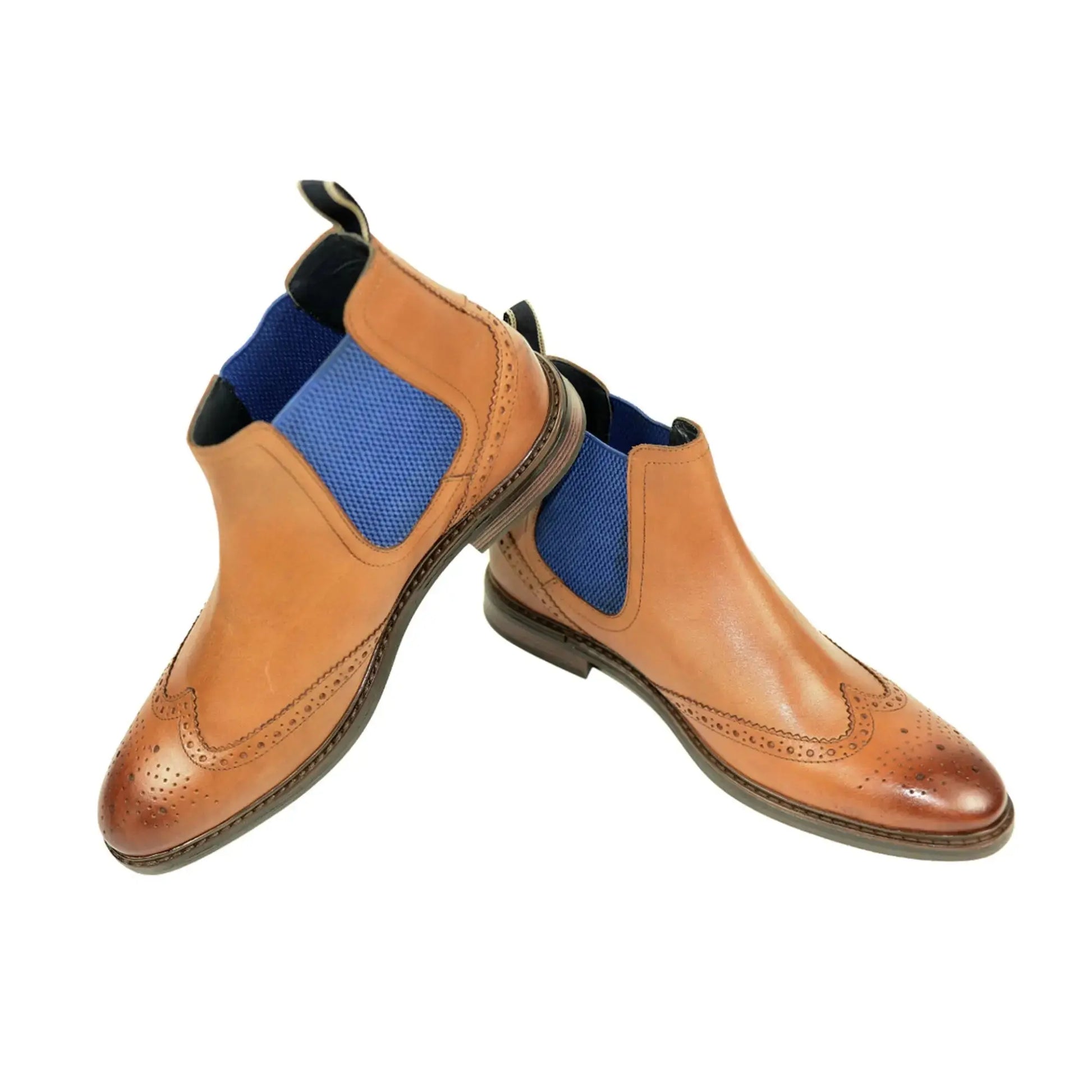 Buy Front Henderson Brogue Chelsea Boots - Tan | Chelsea Bootss at Woven Durham