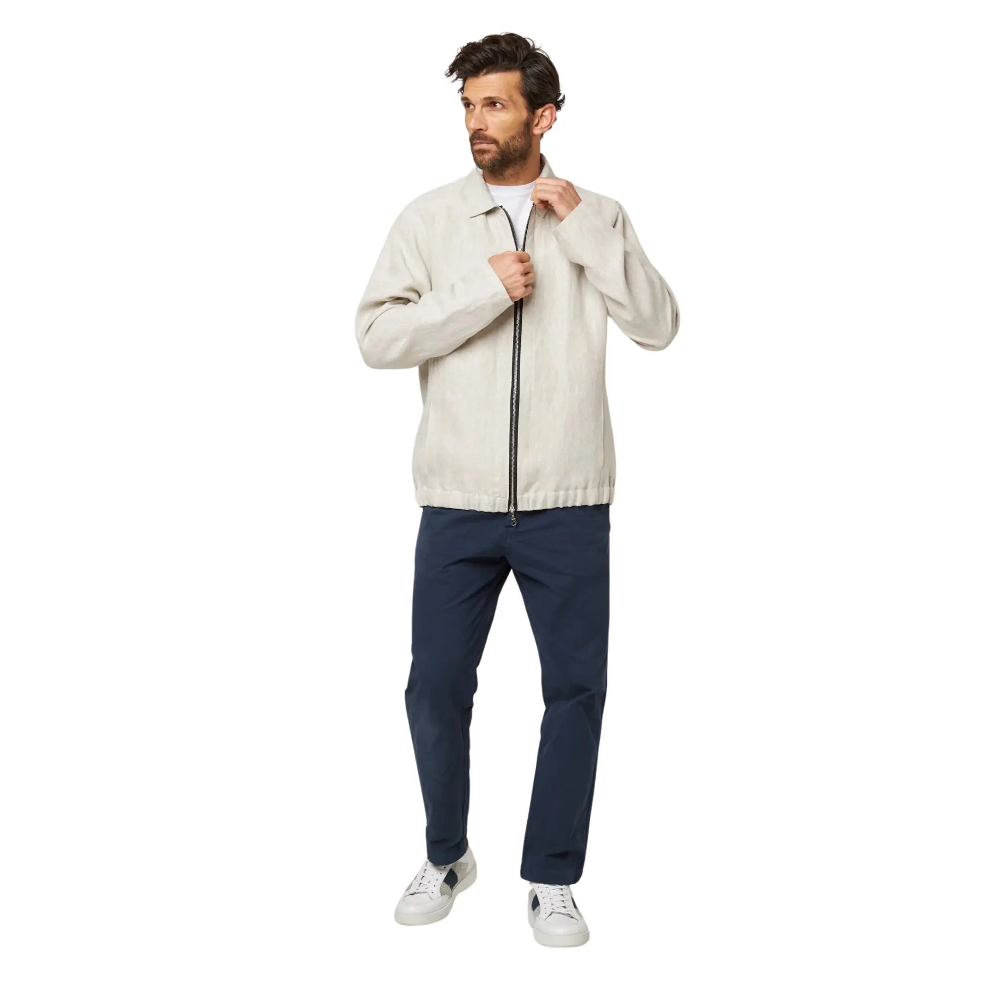 Buy Peregrine Heybrook Linen Bomber - Stone | Bomber Jacketss at Woven Durham