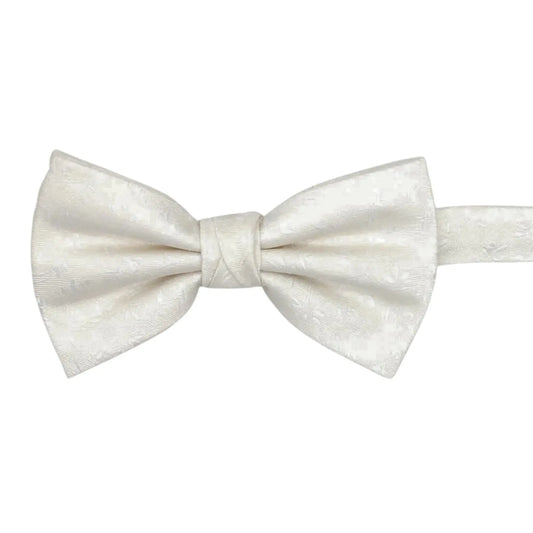Buy L.A. Smith Ivory Leafy Floral Bow Tie | Pre-Tied Bow Tiess at Woven Durham
