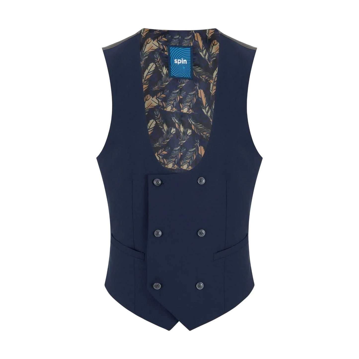 Buy Spin Jaden Navy Waistcoat | Suit Waistcoatss at Woven Durham