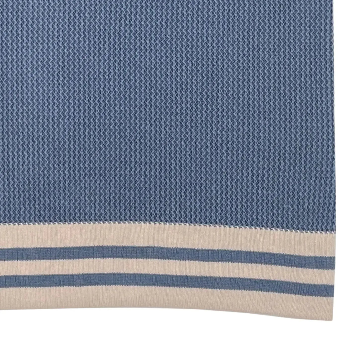 Buy Merc London Jamie Knitted Polo Shirt - Trooper Blue | Short-Sleeved Polo Shirtss at Woven Durham