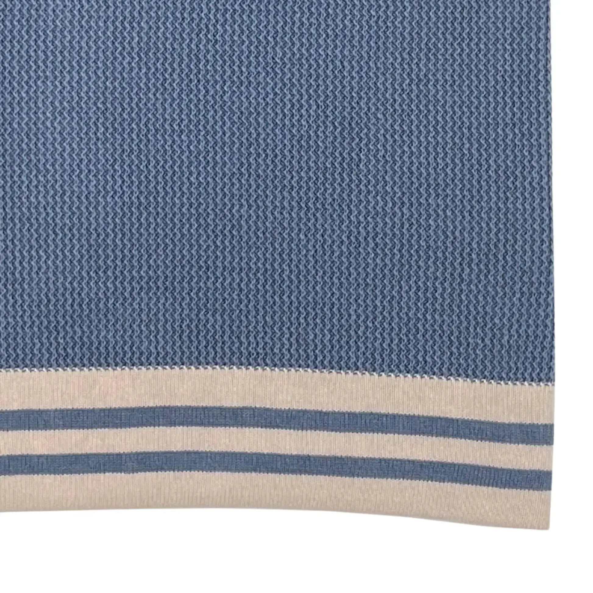 Buy Merc London Jamie Knitted Polo Shirt - Trooper Blue | Short-Sleeved Polo Shirtss at Woven Durham