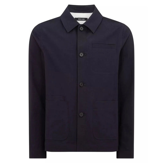 Buy Remus Uomo Keats Seersucker Jacket - Navy | Bomber Jacketss at Woven Durham