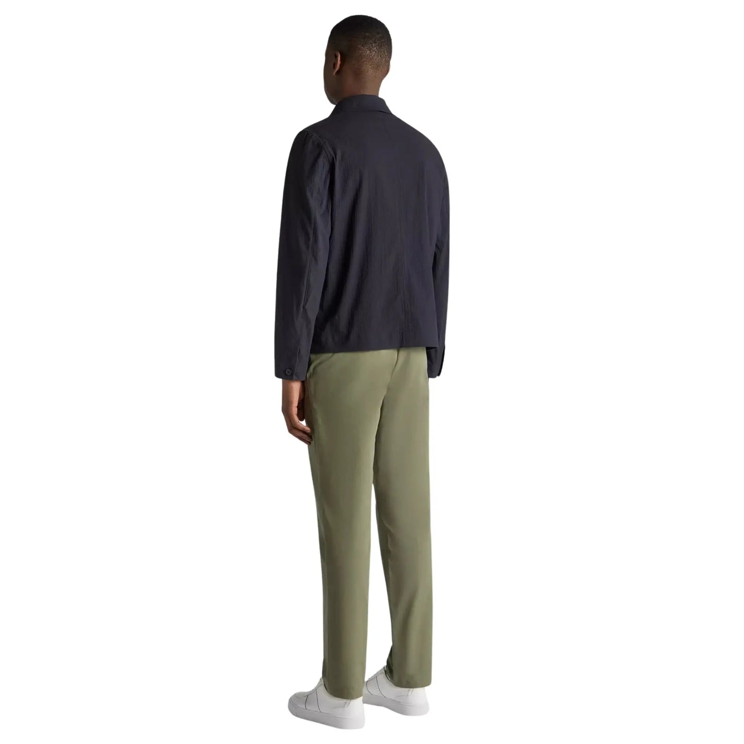 Buy Remus Uomo Keats Seersucker Jacket - Navy | Bomber Jacketss at Woven Durham