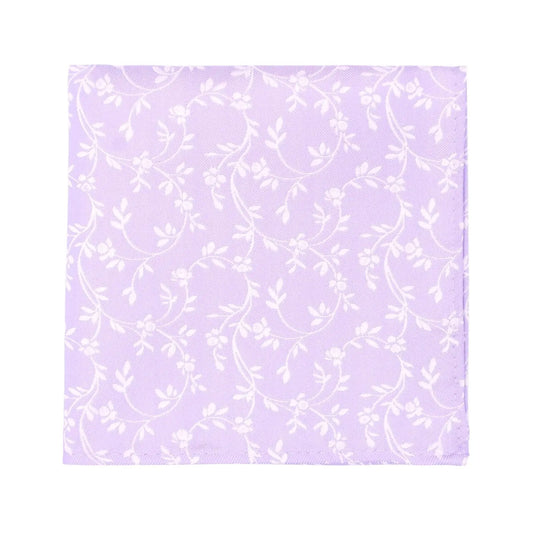 Buy L.A. Smith Lilac Leafy Floral Pocket Square | Polyester Pocket Squaress at Woven Durham