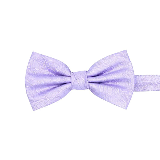 Buy L.A. Smith Lilac Wedding Paisley Bow Tie | Pre-Tied Bow Tiess at Woven Durham