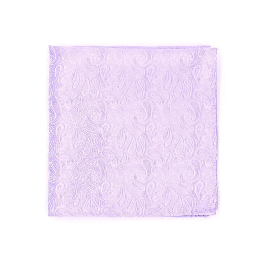 Buy L.A. Smith Lilac Wedding Paisley Pocket Square | Polyester Pocket Squaress at Woven Durham