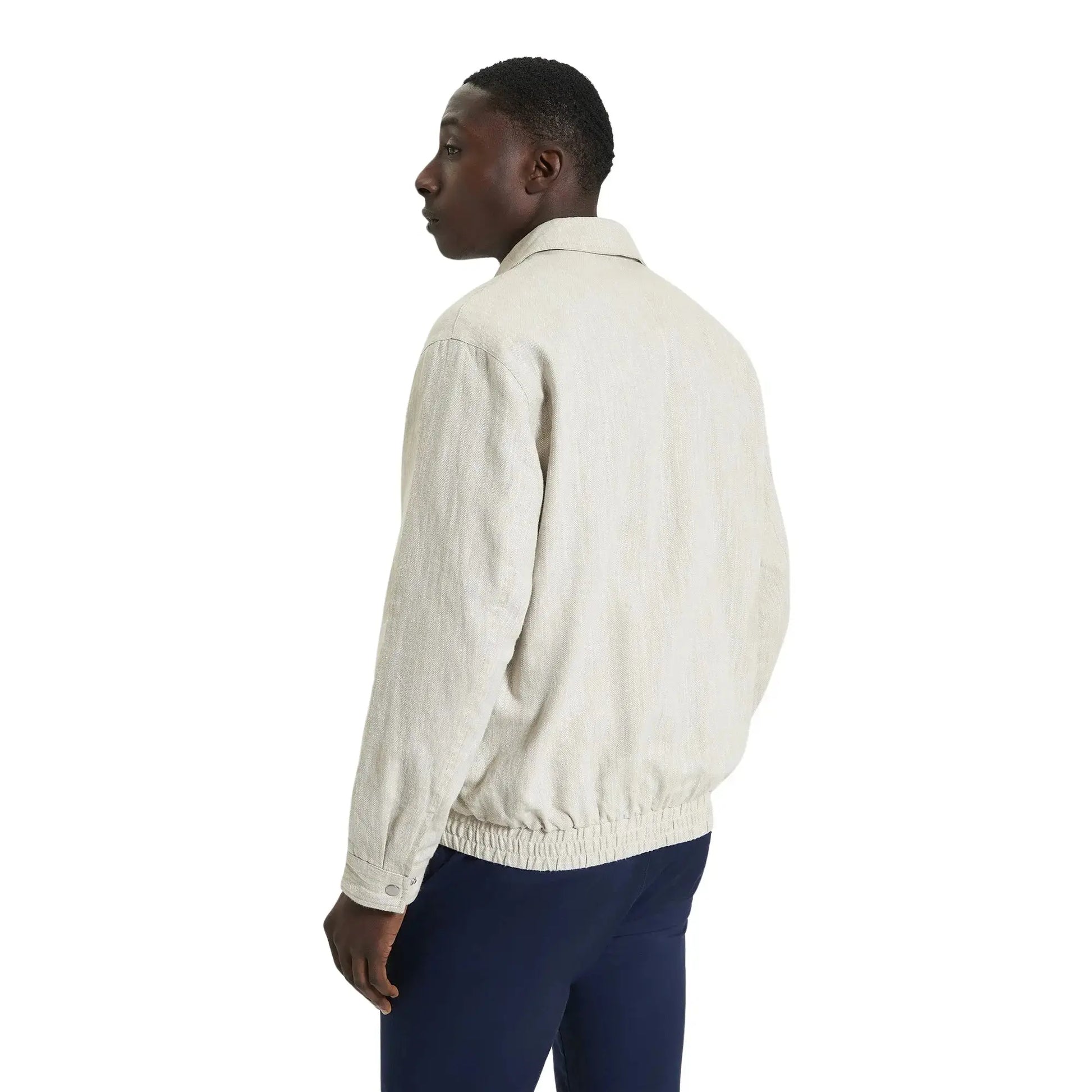 Buy Ben Sherman Linen Blouson - Oatmeal | Harrington Jacketss at Woven Durham