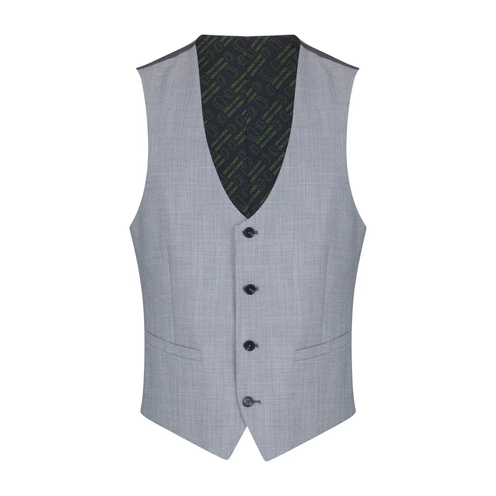 Buy Remus Uomo Lucian Houndstooth Waistcoat - Blue | Suit Waistcoatss at Woven Durham