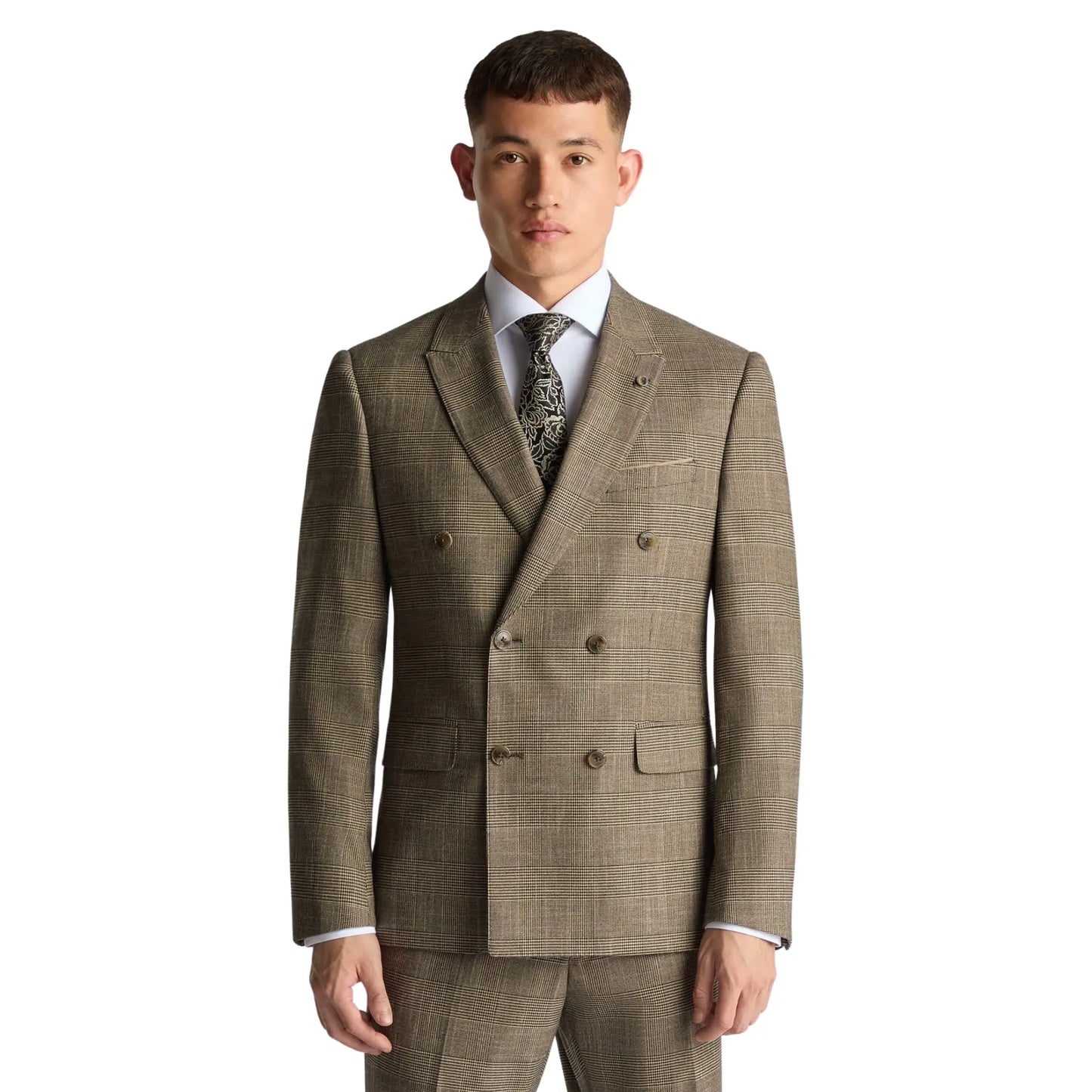 Buy Remus Uomo Marino DB Prince of Wales Check Suit Jacket - Brown | Suit Jacketss at Woven Durham
