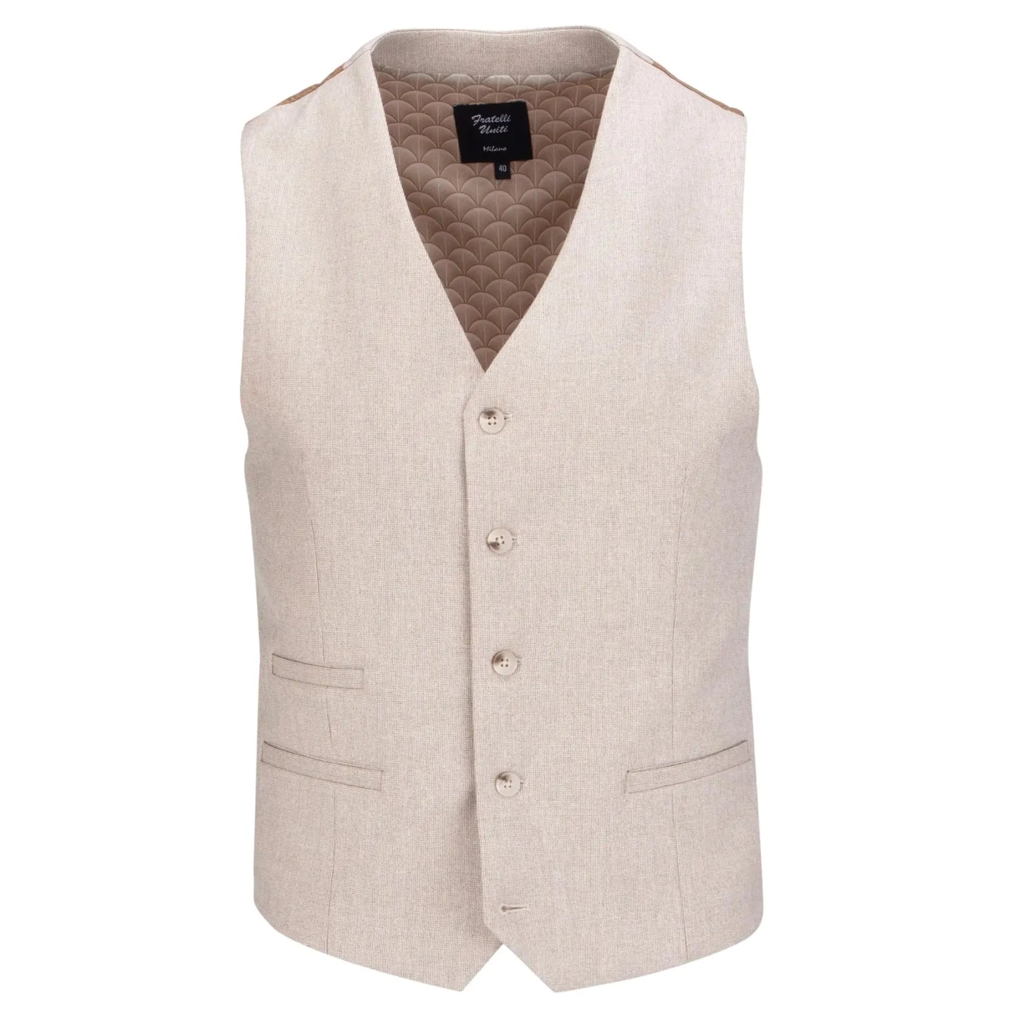 Buy Fratelli Mario Suit Waistcoat - Oatmeal | Suit Waistcoatss at Woven Durham