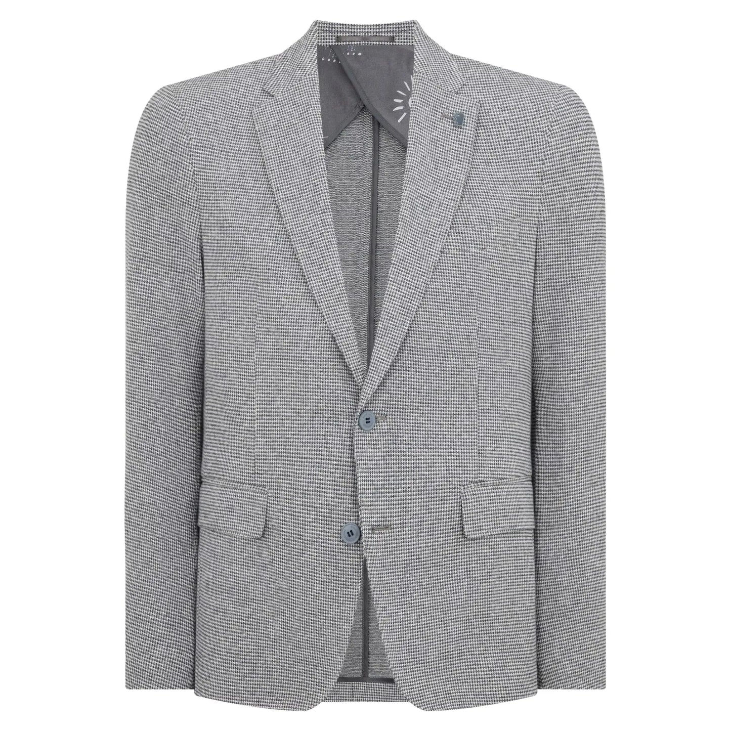 Buy Remus Uomo Neto Houndstooth Blazer - Light Grey | Blazerss at Woven Durham