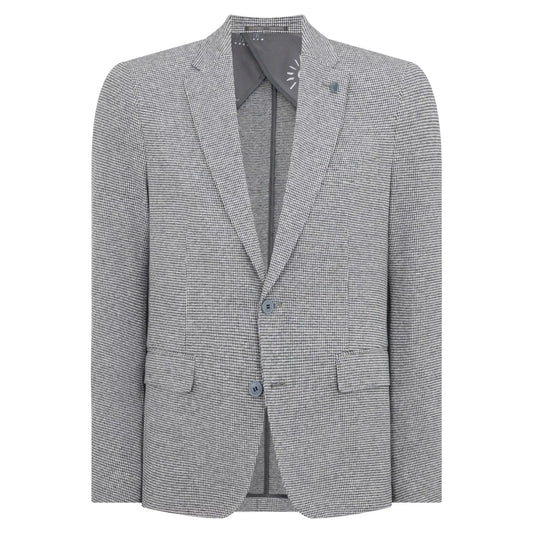 Buy Remus Uomo Neto Houndstooth Blazer - Light Grey | Blazerss at Woven Durham