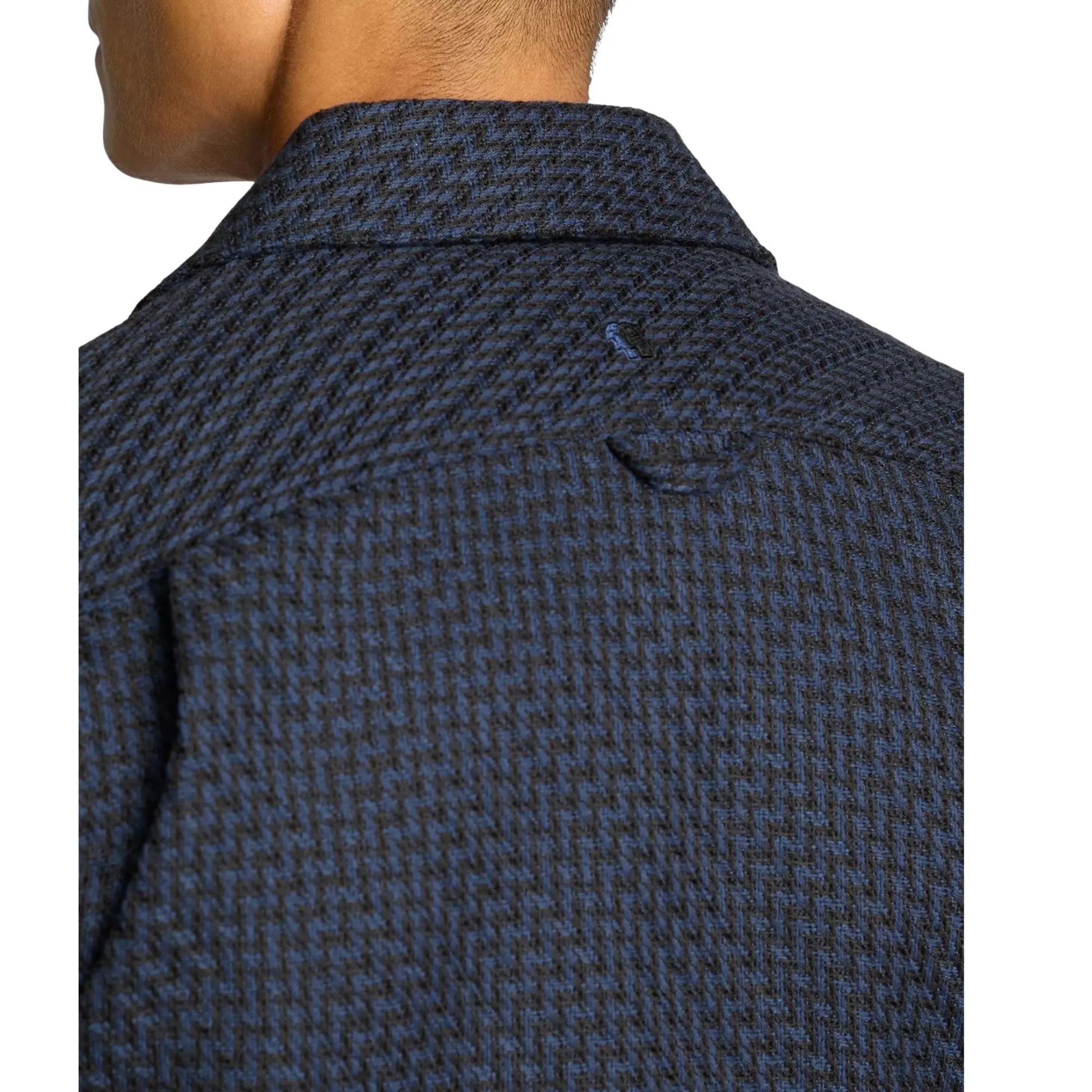 Buy Remus Uomo Paolo Herringbone Overshirt Jacket - Navy | Overshirtss at Woven Durham