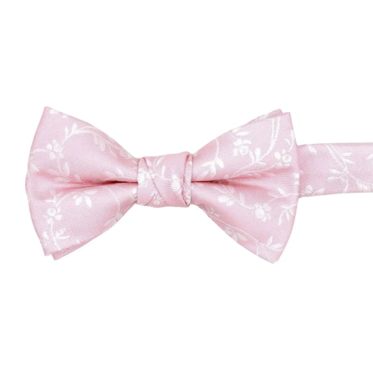 Buy L.A. Smith Pink Leafy Floral Bow Tie | Pre-Tied Bow Tiess at Woven Durham