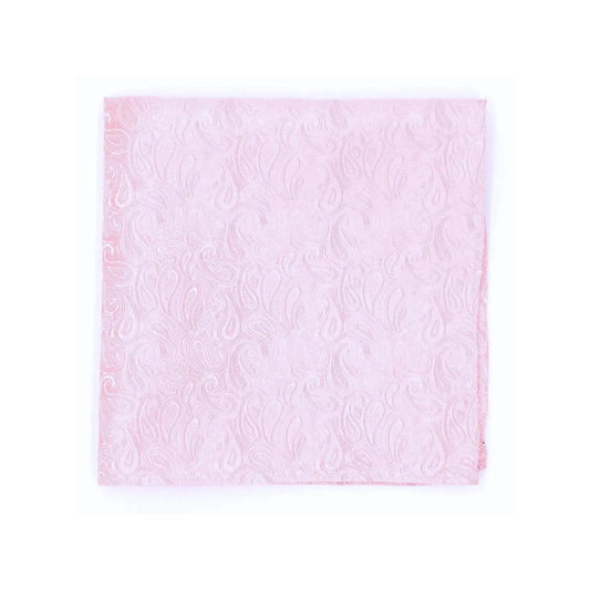 Buy L.A. Smith Pink Wedding Paisley Pocket Square | Polyester Pocket Squaress at Woven Durham