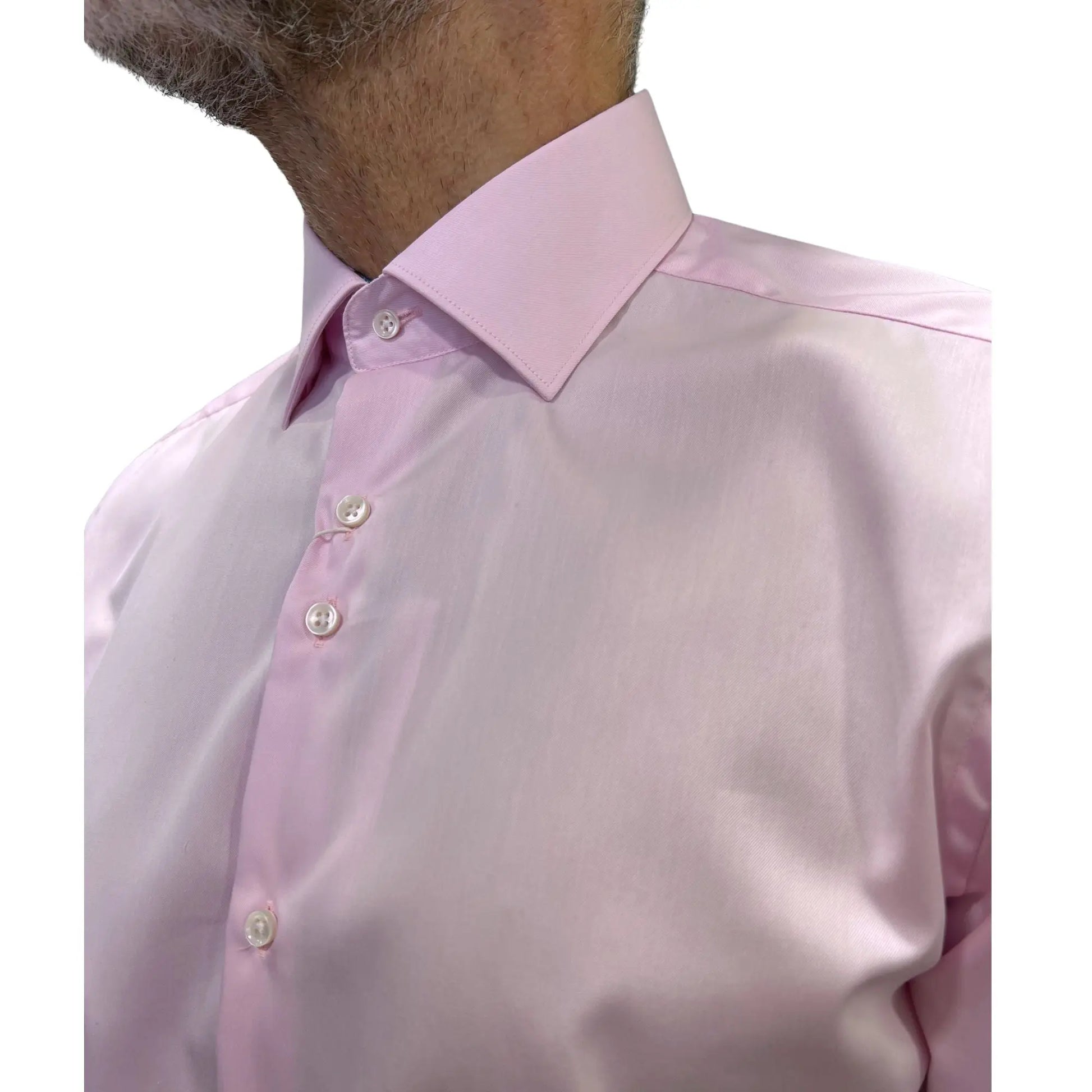 Buy Marnelli Sartoria Sateen Long-Sleeve Shirt - Pink | Long-Sleeved Shirtss at Woven Durham