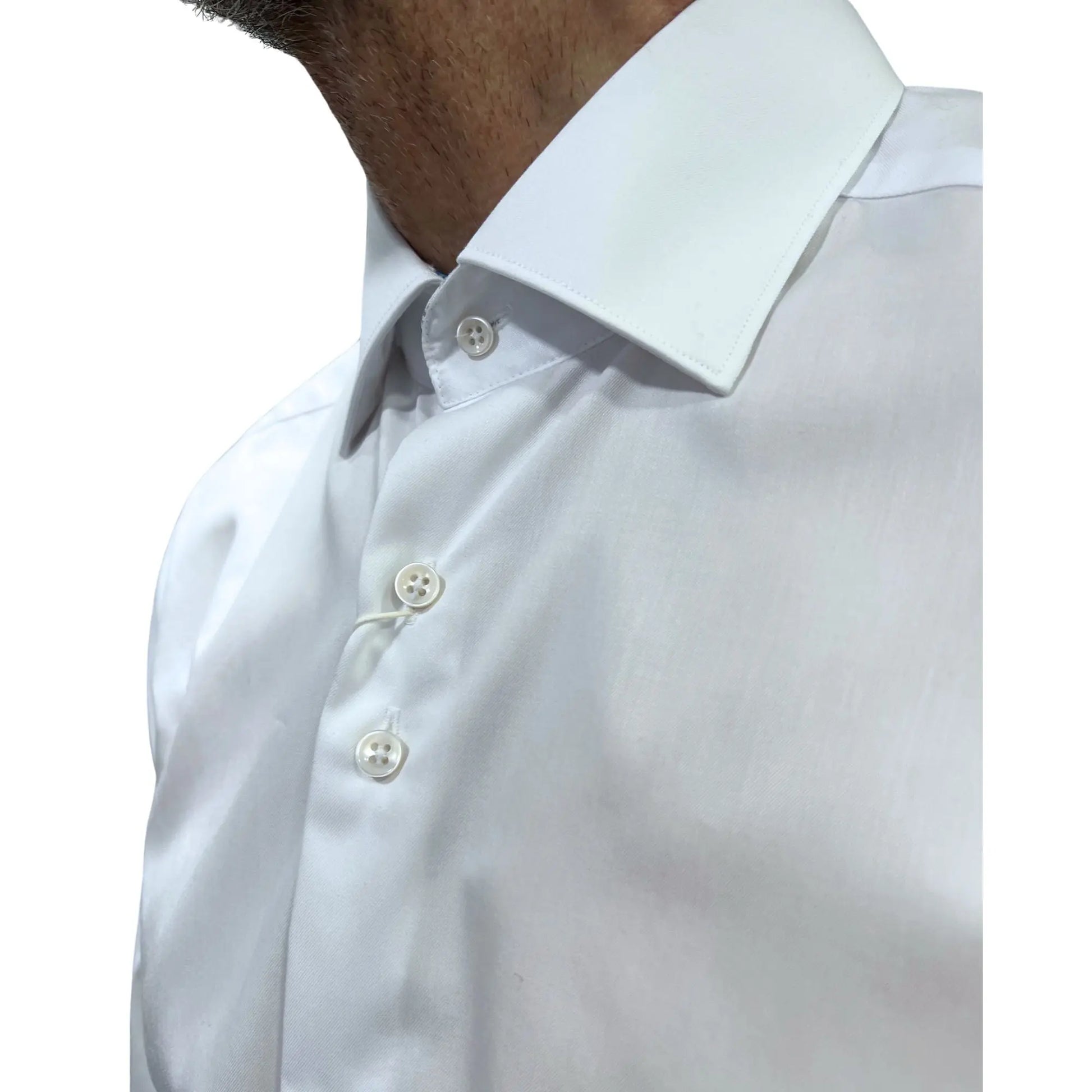 Buy Marnelli Sartoria Sateen Long-Sleeve Shirt - White | Long-Sleeved Shirtss at Woven Durham