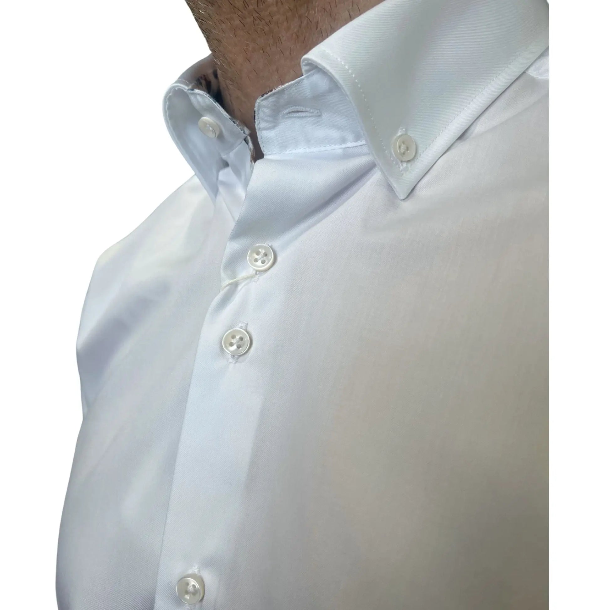 Buy Marnelli Sartoria Sateen Short-Sleeve Shirt - White | Long-Sleeved Shirtss at Woven Durham