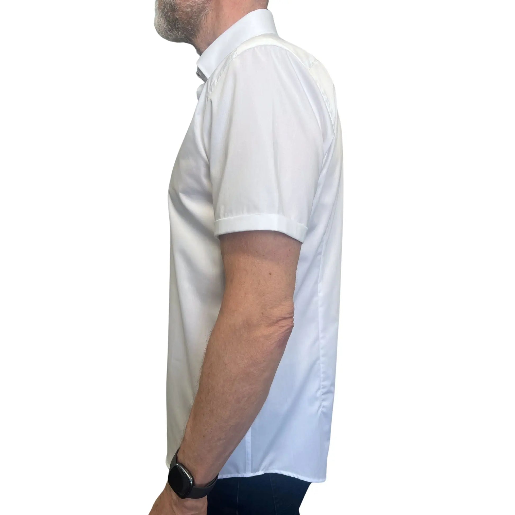 Buy Marnelli Sartoria Sateen Short-Sleeve Shirt - White | Long-Sleeved Shirtss at Woven Durham