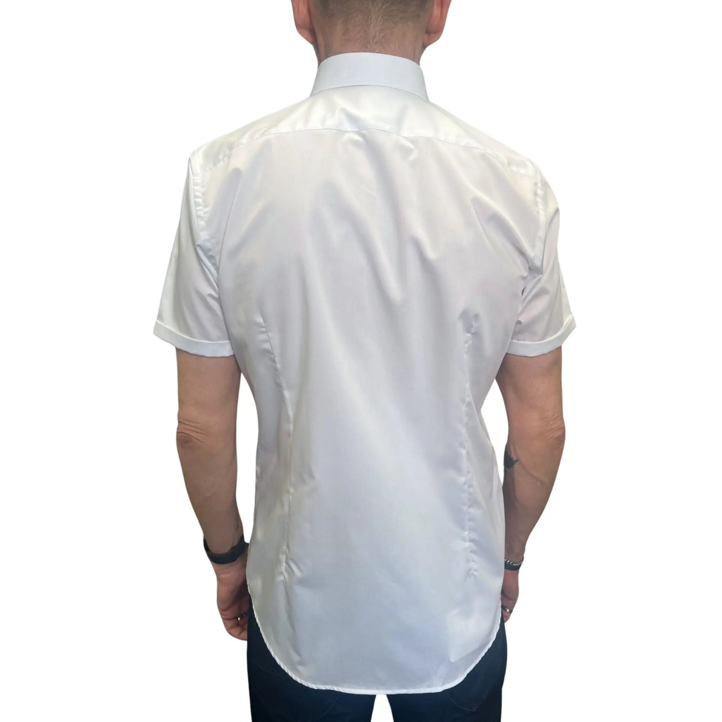 Buy Marnelli Sartoria Sateen Short-Sleeve Shirt - White | Long-Sleeved Shirtss at Woven Durham