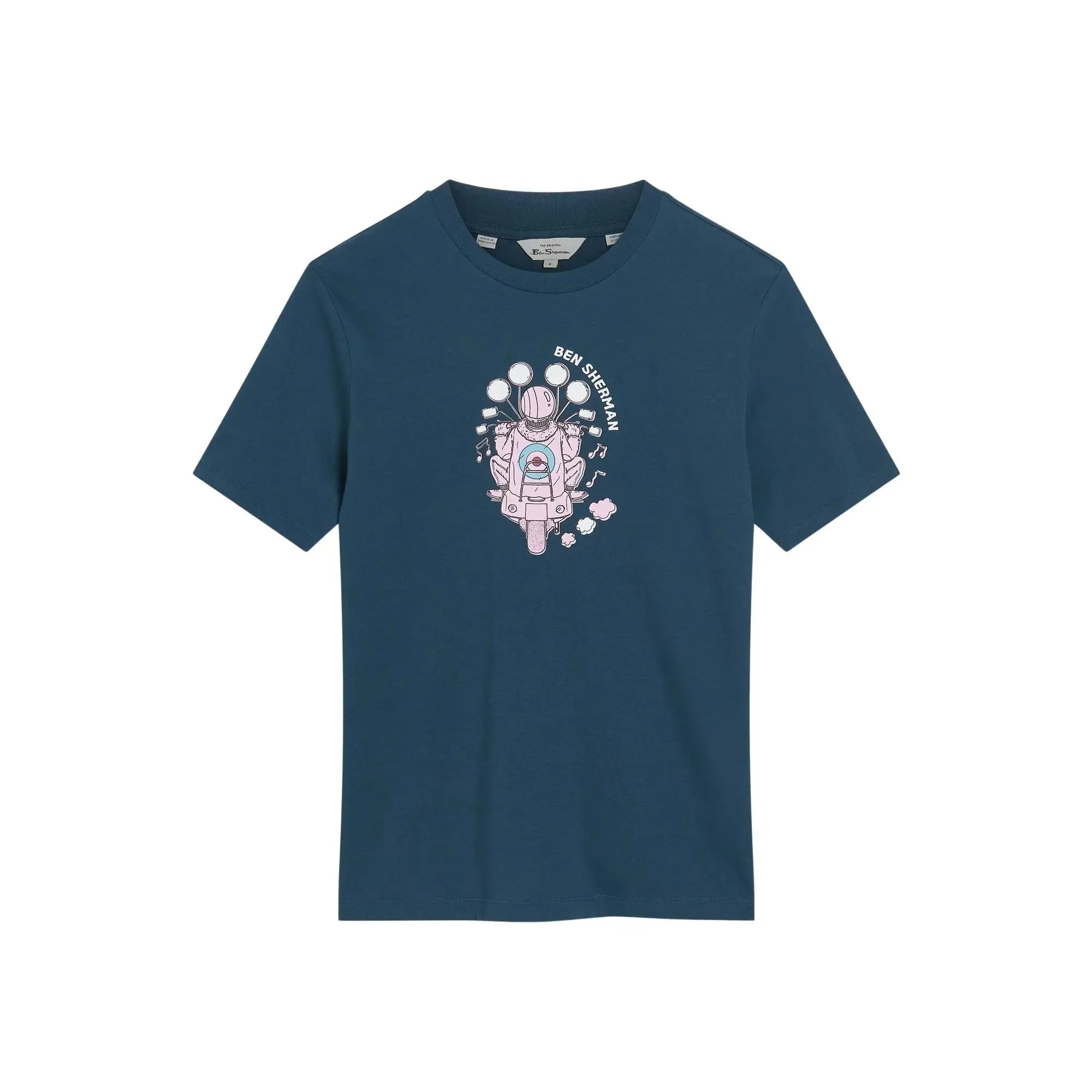 Buy Ben Sherman Scooter Print T-Shirt - Indigo | T-Shirtss at Woven Durham
